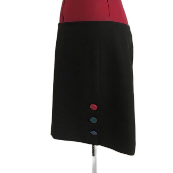 Anne Klein Knee-Length Pencil Skirt Women's Size 10 Multi-Colored Button Accents - Picture 7 of 12